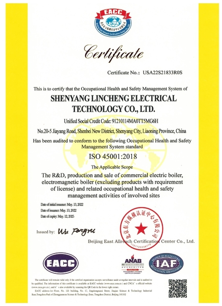 الصين shenyang lincheng Technology Co., Ltd الشهادات